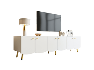 Meuble tv coloris blanc 180 cm LPOSPI  