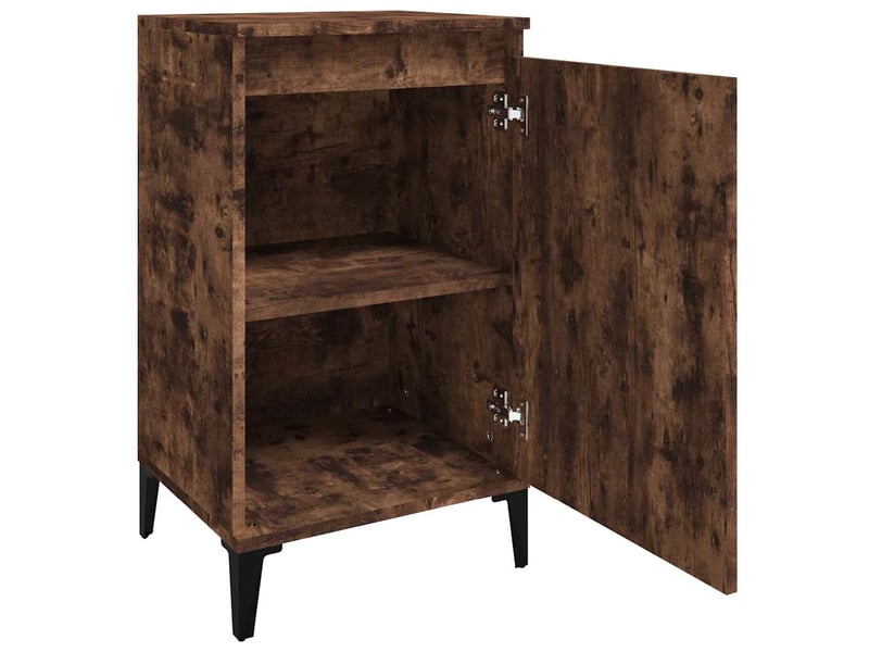  Table de chevet - cabinet de chevet - table de nuit chêne fumé 40x35x70 cm bois d'ingénierie  - Conforama E
