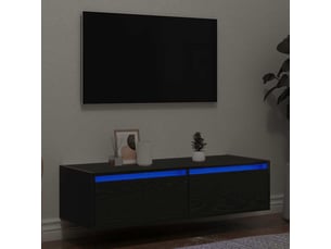 Meuble tv coloris noir 100 cm <strong></strong> <strong></strong>