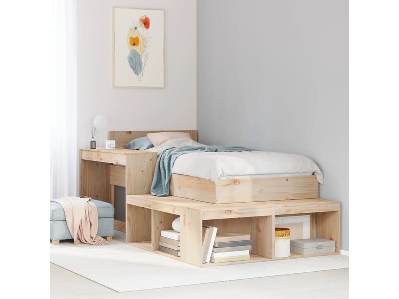  Table de chevet avec bureau 232 x 122 x 75 cm bois de pin massif  - Conforama B