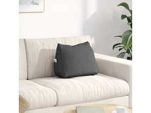 Coussin de dos, coussin de dossier gris foncé 45 x 20 x 35 cm tissu cf54716