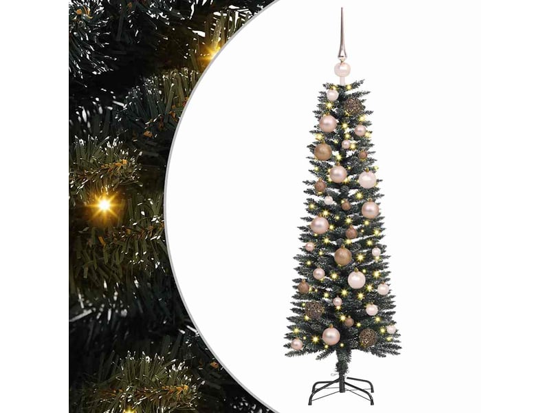  Sapin de noël artificiel, arbre de noël vert 120 cm pvc, plastique et acier shl5971  - Conforama A