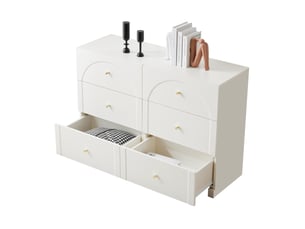 Buffet 0 porte(s) 6 tiroir(s) - 120 cm coloris blanc
