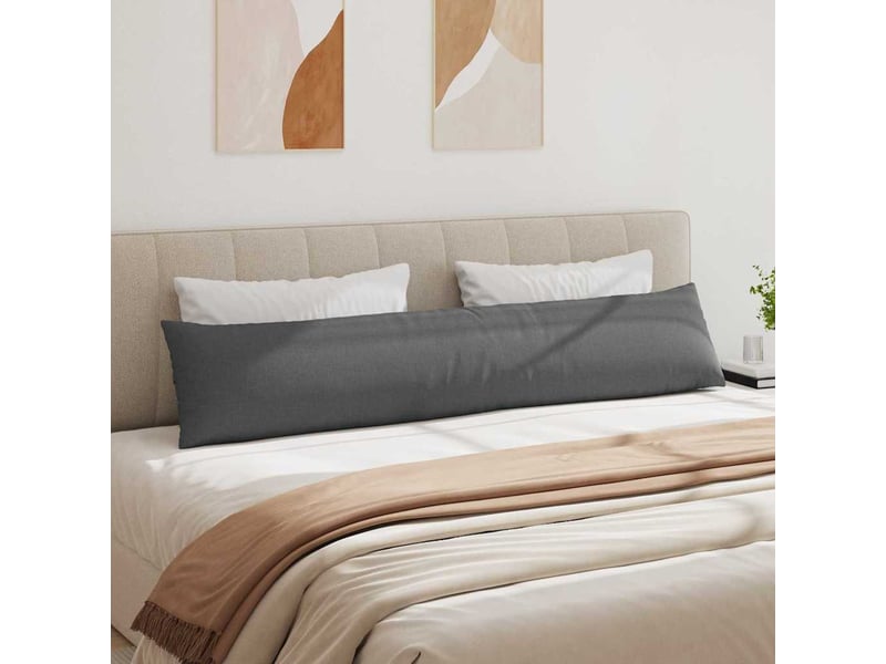Lot de 2 coussins de canapé, coussins décoratifs tissu gris foncé 200 x 40 cm cf58857 - Conforama D