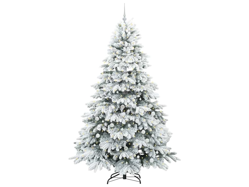  Sapin de noël, arbre de noël artificiel avec 300 led blanc 240 cm pe et pvc cf61231  - Conforama C