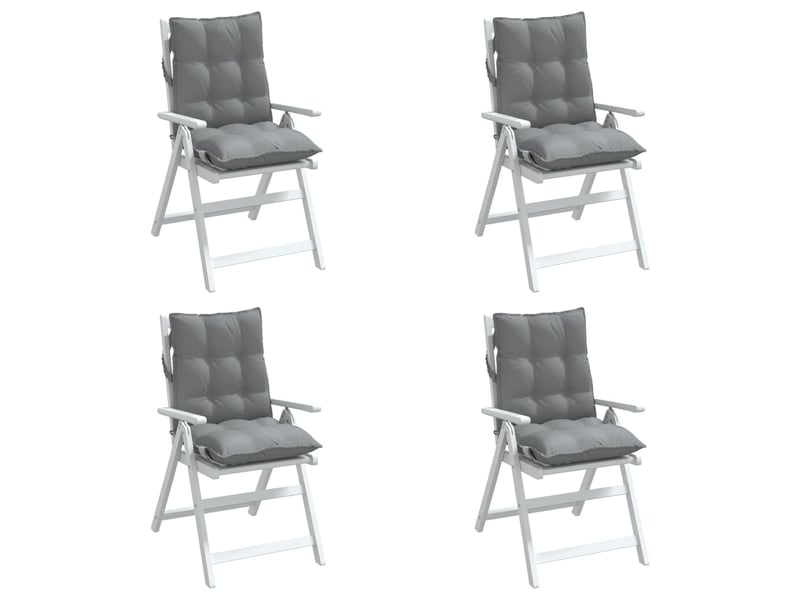  Lot de 4 coussins d'extérieur, coussins de chaise gris 100 x 50 x 7 cm cf56412  - Conforama D