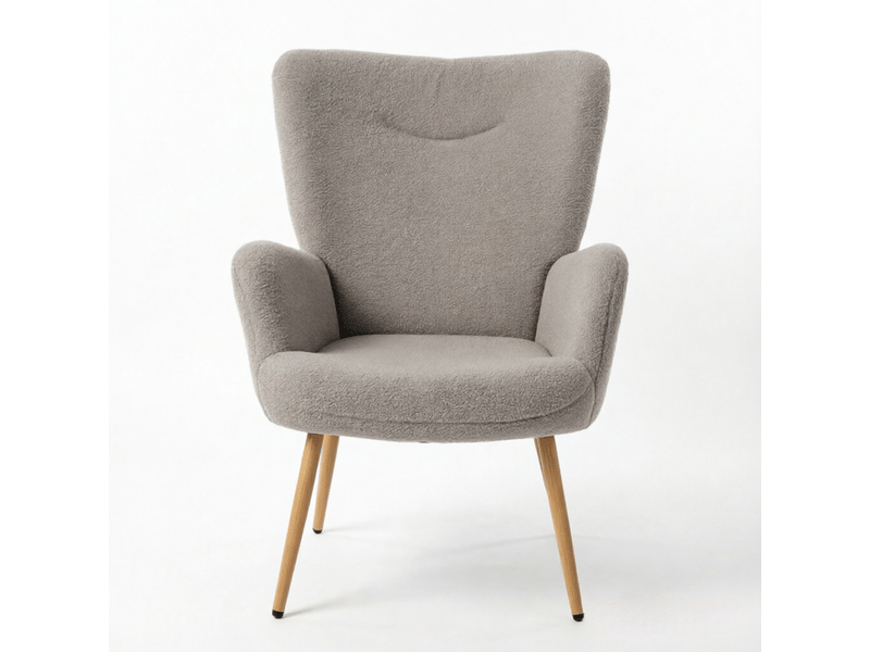  Fauteuil dossier haut siège accoudoirs intégrés silhouette galbée style lounge  - Conforama A