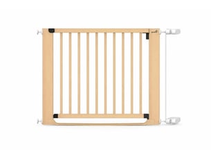Geuther barrière d'escalier easylock flatstep bois 71-79 cm - seuil plat, kit rampe blanc