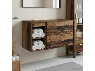 Ensemble de mobilier de salle de bain 2 pcs bois ancien shl7079