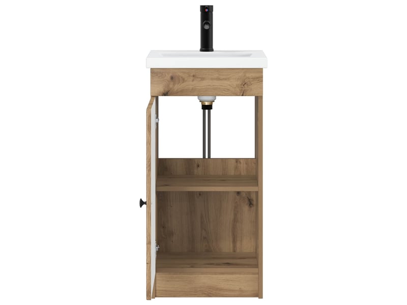  Meuble de salle de bain avec évier chêne artisanal shl4179  - Conforama D