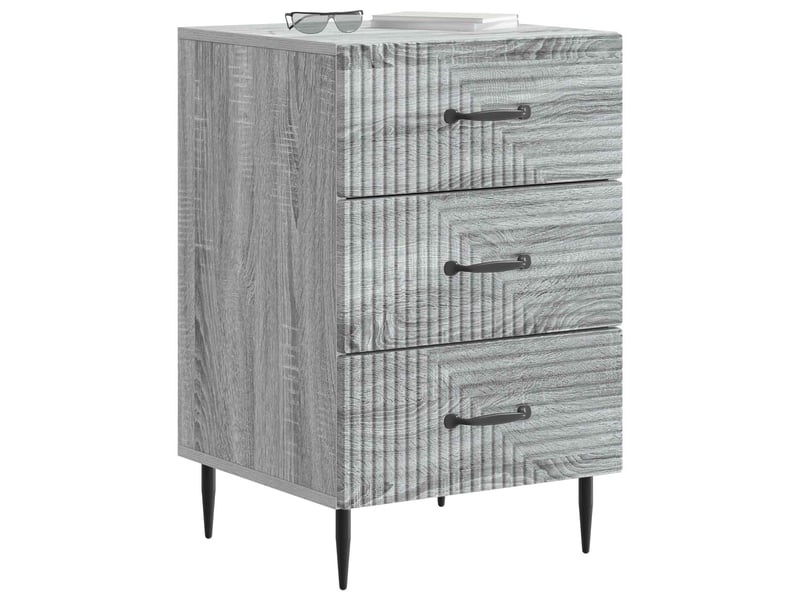  Table de chevet - cabinet de chevet - table de nuit avec tiroir sonoma gris 43 x 41 x 66,5 cm  - Conforama B