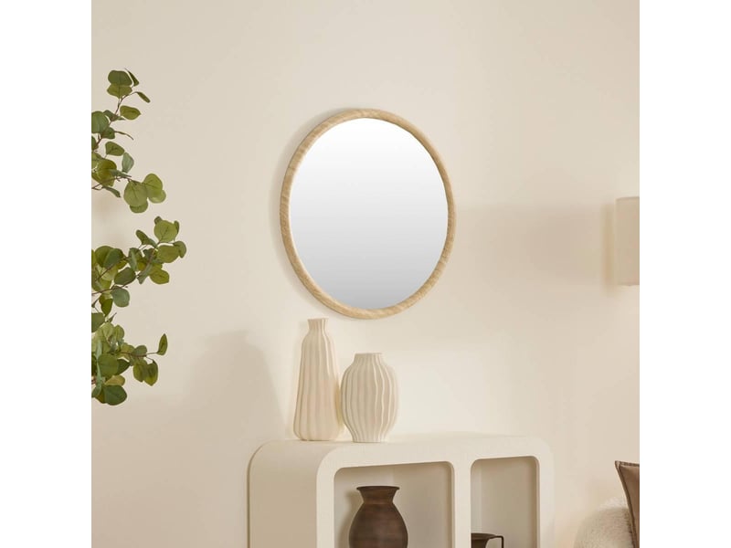  Miroir trudy rond d.55cm beige TRUDY - Conforama D