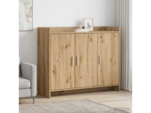 Buffet - bahut - meuble de rangement chêne artisanal 98,5 x 33 x 80 cm bois d'ingénierie