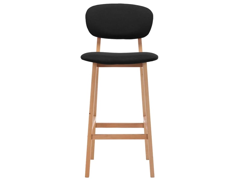  Lot de 2 tabouret de bar, chaise de bar noir tissu shl14929  - Conforama C