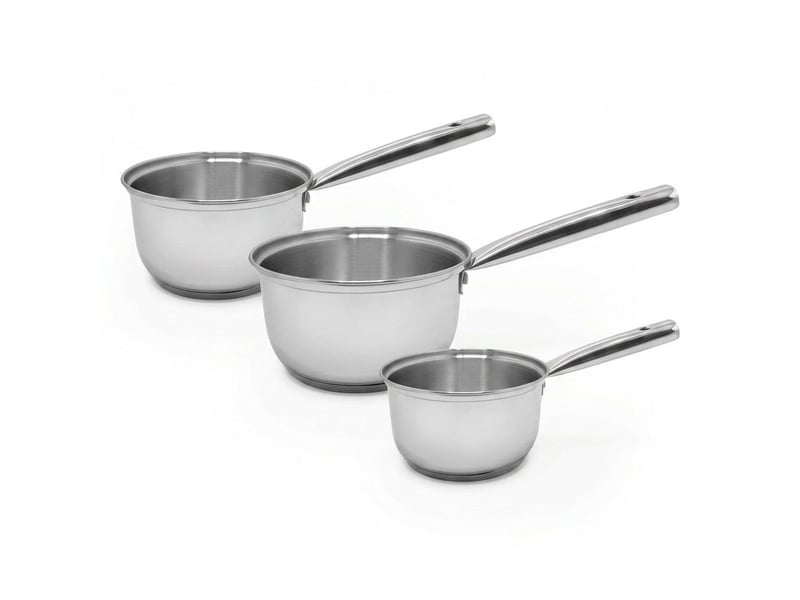  Lot de 3 casseroles 182022 cm en inox fackelmann rhona 9134250B88 - Conforama A