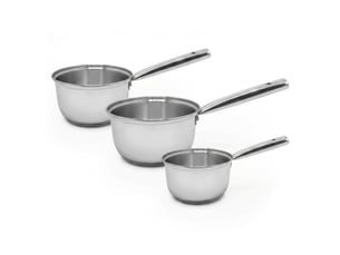 Lot de 3 casseroles 182022 cm en inox fackelmann rhona