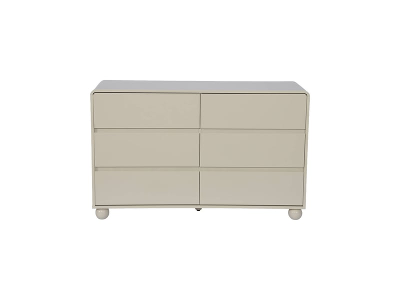  Commode enfant décor bois laqué 6 tiroirs beige - noushka  - Conforama E