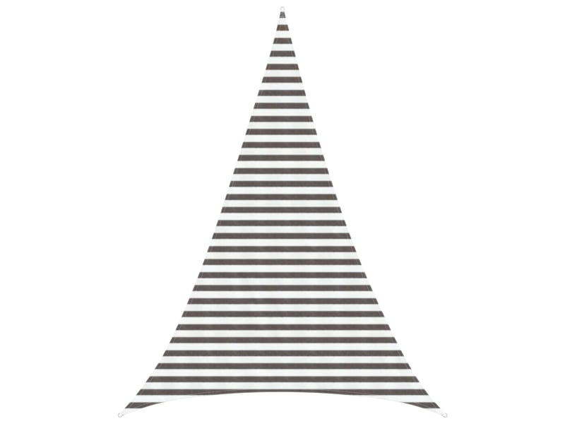  Voile d'ombre - voile d'ombrage - voile parasol 5 x 6 x 6 m hdpe triangulaire gris clair et blanc  - Conforama B