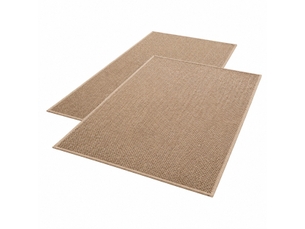 Lot de 2 tapis de bain antidérapants - 40 x 60 cm - beige
