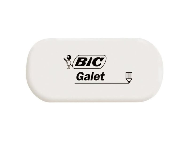  Gomme en caoutchouc synthetique blanche forme galet pour crayon et graphite lot de 12  - Conforama A