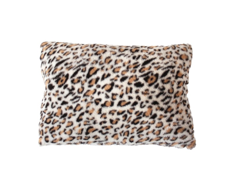  Coussin léopard effet fourrure 40 x 60 cm – coussin décoratif - 40x60cm - taupe  - Conforama B
