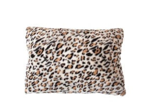 Coussin léopard effet fourrure 40 x 60 cm – coussin décoratif - 40x60cm - taupe