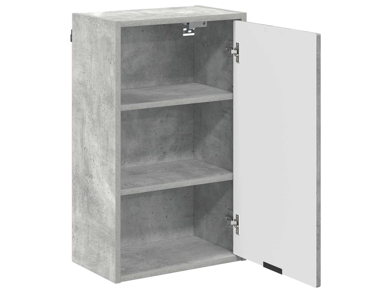  Cabinet de salle de bain, meuble de rangement gris béton 39x23.5x65 cm  - Conforama E