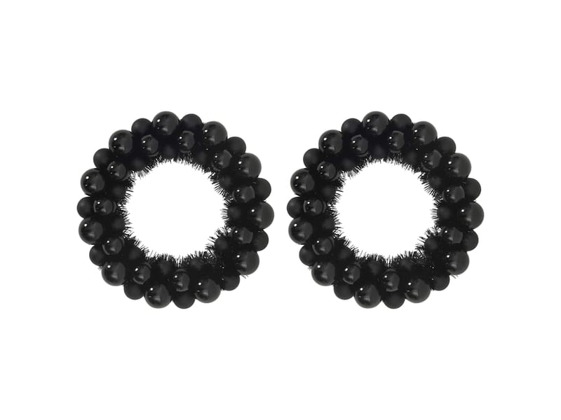  Couronnes de boules de noël 2 pcs noir 33 x 33 x 7 cm  - Conforama A