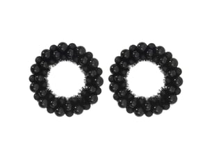 Couronnes de boules de noël 2 pcs noir 33 x 33 x 7 cm