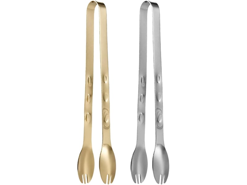 Lot de 2 pinces à glaçons et aliments en acier inoxydable 304 argenté et doré résistantes à la chaleur pour cocktails buffet barbecue et service NO Commercial reference - Conforama A