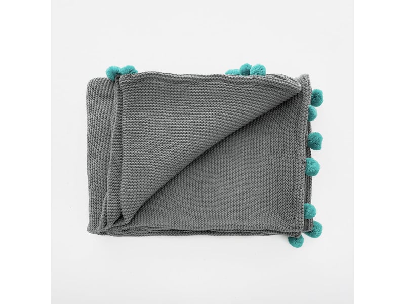  Plaid de canapé tissé en acrylique plaid cozy - gris  - Conforama A