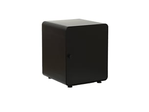 Table de chevet industrielle acier 1 porte noir - tribeca