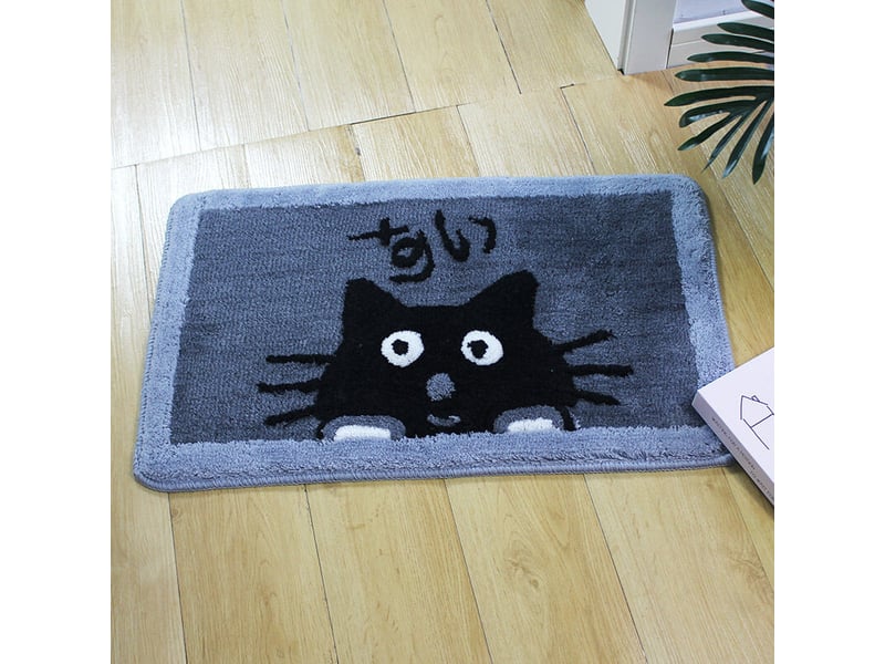  Tapis de bain absorbent doux antidérapant 40x60 cm tapis salle de bain moelleux rapid séchage pour sol douche decoration maison  - Conforama A