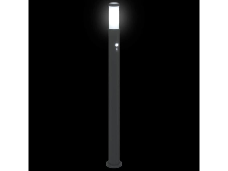 Lot de 3 borne lumineuse avec détecteur 110 cm acier inoxydable ip44 shl36865 - Conforama E