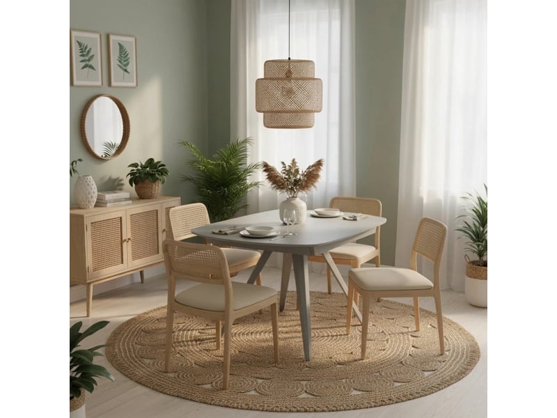  Table de salle à manger extensible en verre et métal 120180x90 float - gris  - Conforama B