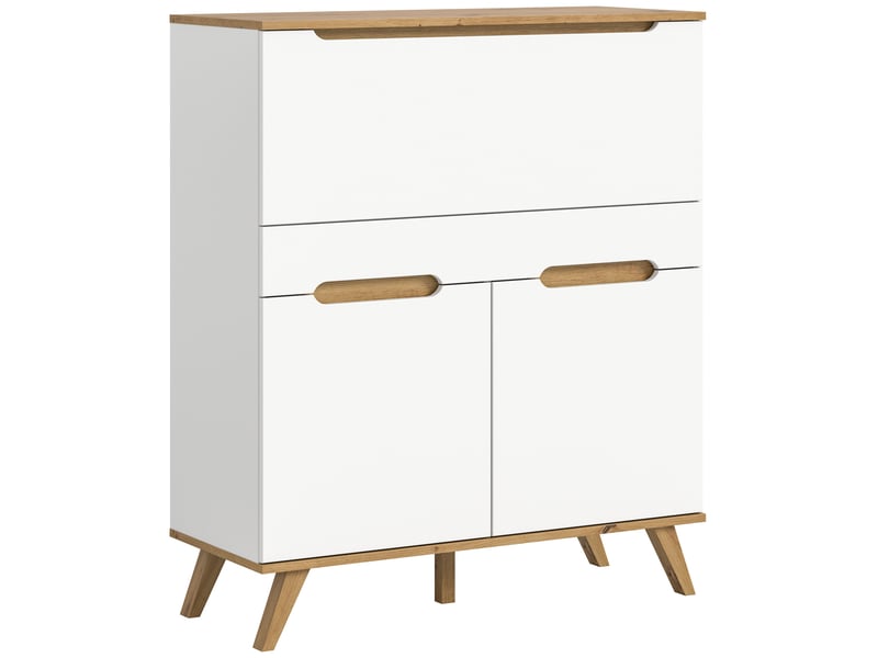 Secrétaire stockholm (lxhxp : env. 100x118x40 cm) blanc  - Conforama A