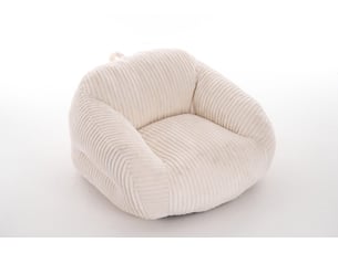 Fauteuil fixe MEUBLIV  Velours côtelé beige vendu A l'unité