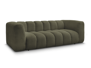 Canapé droit fixe BOBOCHIC TALIA 3 places Tissu vert