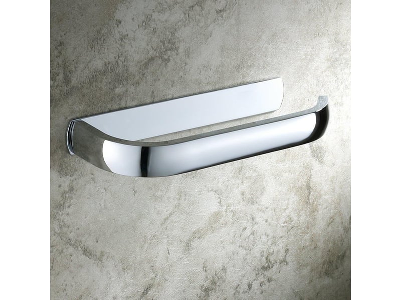  Porte-papier de toilette moderne porte-papier de salle de bain mural, laiton, fini chrome  - Conforama D