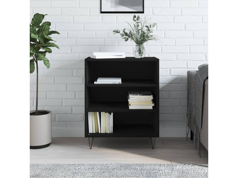  Buffet - bahut - meuble de rangement noir 57x35x70 cm bois d’ingénierie  - Conforama B