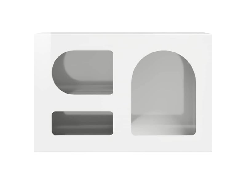  Meuble tv - banc tv - meuble de rangement elst 60 x 35 x 40 cm blanc brillant bois d'ingénierie  - Conforama E