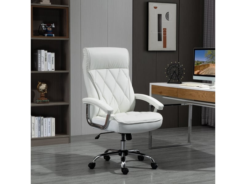  Chaise de bureau velo ergonomique pivotante réglable blanc  - Conforama D