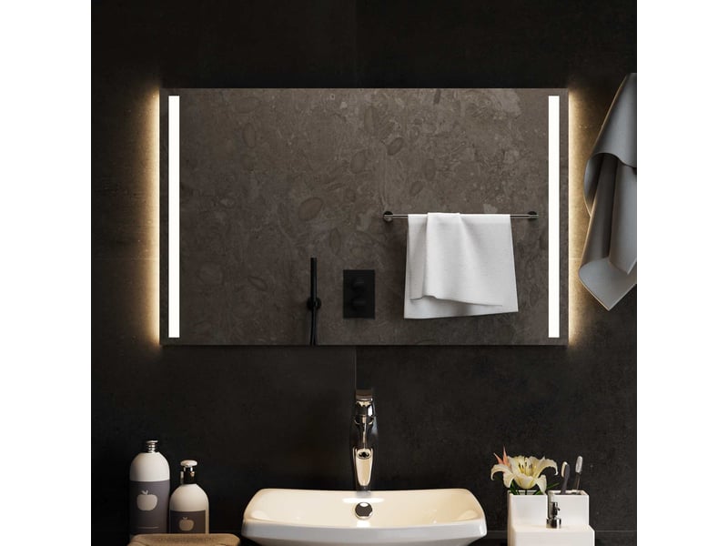 Miroir de salle de bain, miroir de toilette led transparent 80 x 50 cm verre trempé cf62615  - Conforama C