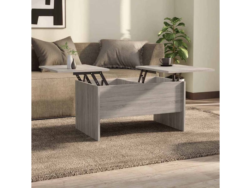  Table basse rectangulaire | table de salon sonoma gris 80x50x42,5 cm bois d'ingénierie  - Conforama B