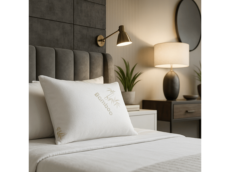 Oreiller bambou mémoire de forme, respirant, déhoussable - collection bamboo - 40 x 70 cm PREMIUM - Conforama C