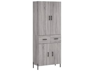 Buffet haut - bahut - meuble de rangement sonoma gris 69,5x34x180 cm bois d'ingénierie