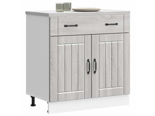 Meuble de rangement, armoire de cuisine lucca sonoma gris bois ingénierie shl8726
