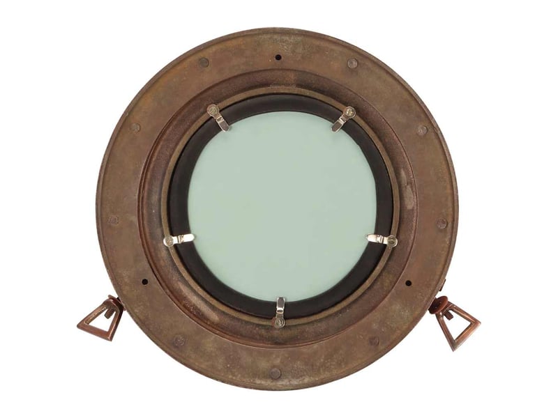  Miroir en forme de hublot mural ø30 cm aluminium et verre cf62791  - Conforama C