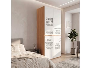 Armoire WELLTIN coloris bois clair largeur 45 cm