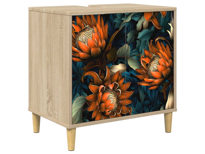  Armoire de salle de bain, meuble de rangement lochem sonoma 60x40x60 cm  - Conforama A